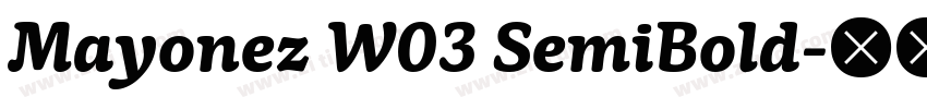 Mayonez W03 SemiBold字体转换
